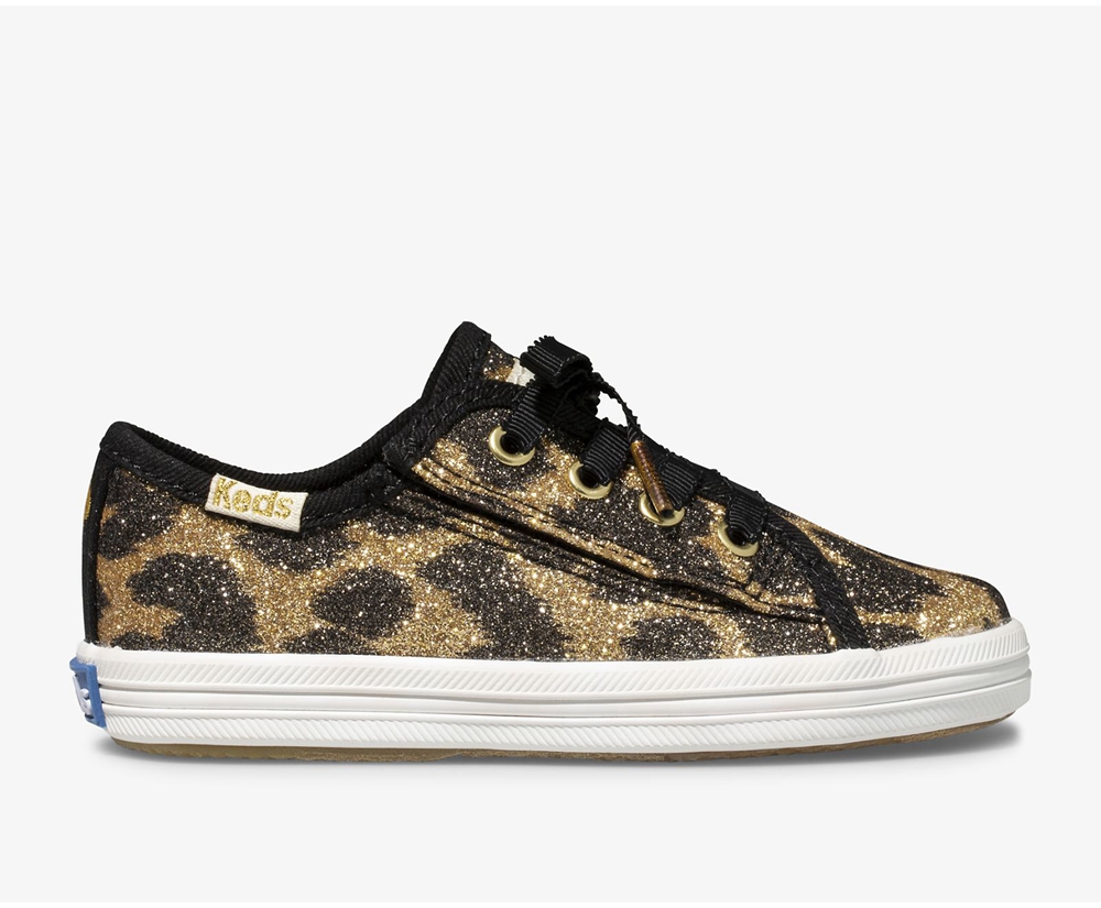 Keds Sneaker Kinder Leopard - Kate Spade New York Kickstart Jr. Glitter Leopard - WUZ-573802